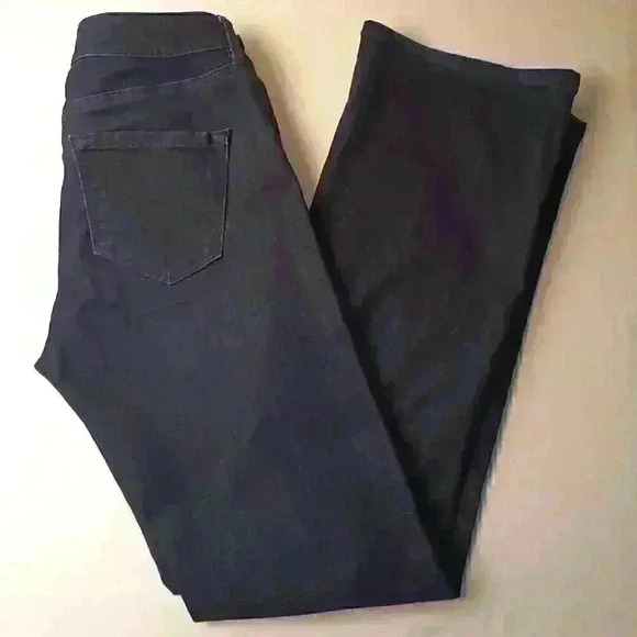 Ann Taylor Loft Brand Denim Jeans Size 27/4 Curvy Flare Low Rise Dark Wash - Picture 1 of 11